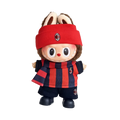 Labubu football jersey kit – AC Milan – Labubu clothes compatible with similar 17cm dolls