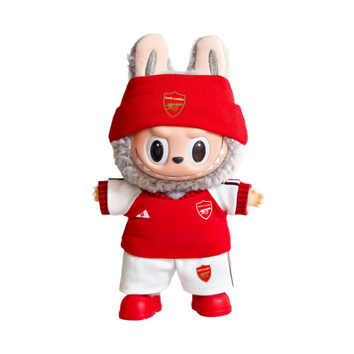 Labubu football jersey kit – Arsenal – Labubu clothes compatible with similar 17cm dolls