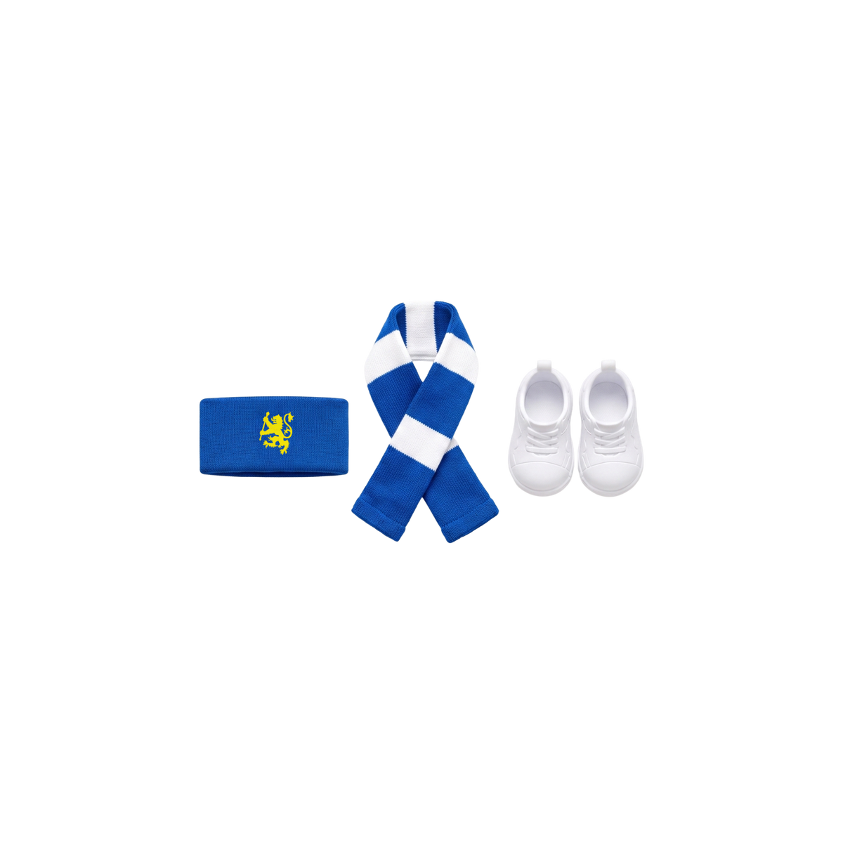 Labubu football accessories – Chelsea – headband, scarf and shoes compatible with similar 17cm dolls