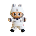 Labubu football jersey kit – England Home – Labubu clothes shown worn on a doll, compatible with similar 17cm dolls