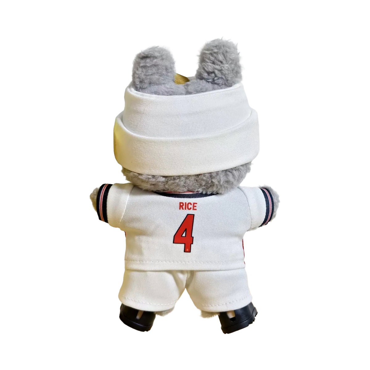Labubu football jersey kit – England Home – Labubu clothes personalised with your own number and name printed on the jersey, compatible with similar 17cm dolls
