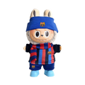 Labubu football jersey kit – Barcelona – Labubu outfits compatible with similar 17cm dolls