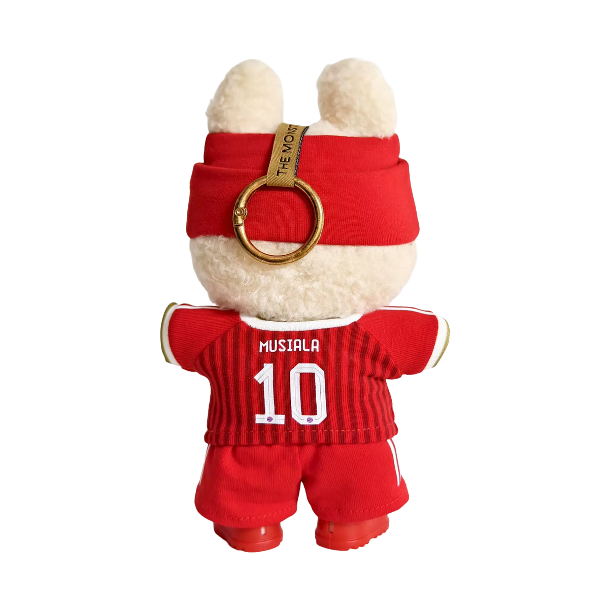 Labubu football jersey kit personalised – FC Bayern – custom number and name printed, compatible with similar 17cm dolls