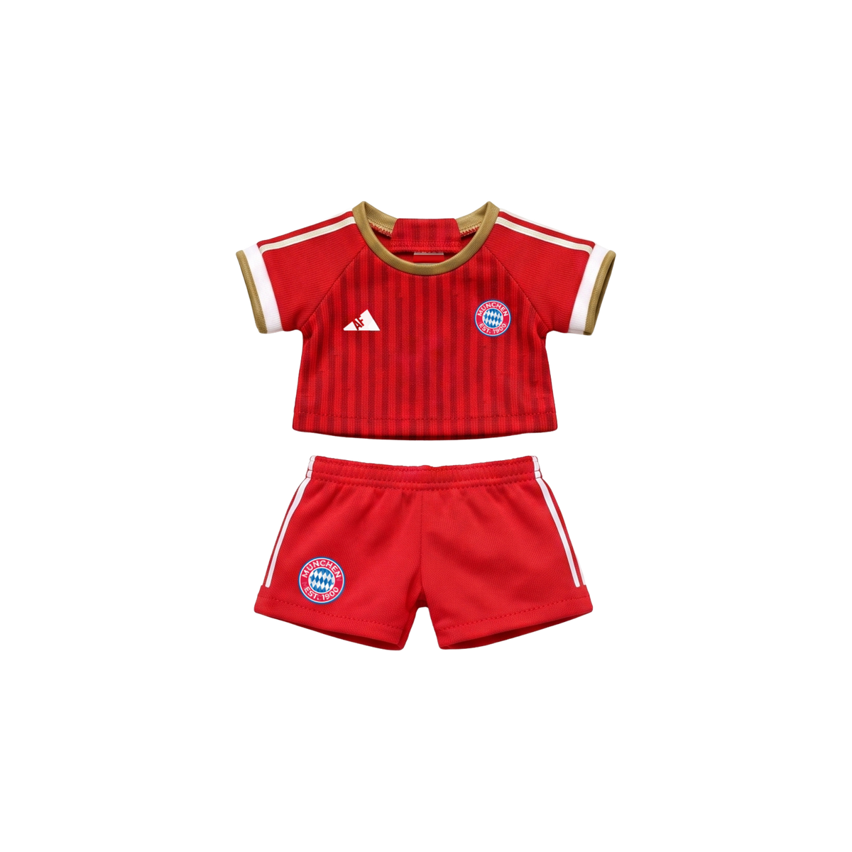 Labubu football jersey and shorts – FC Bayern – Labubu accessories compatible with similar 17cm dolls