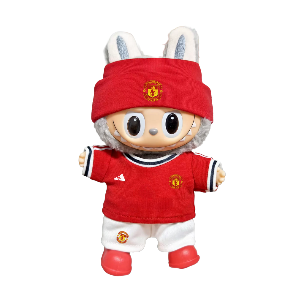 Labubu football jersey kit – Manchester United – Labubu outfits compatible with similar 17cm dolls