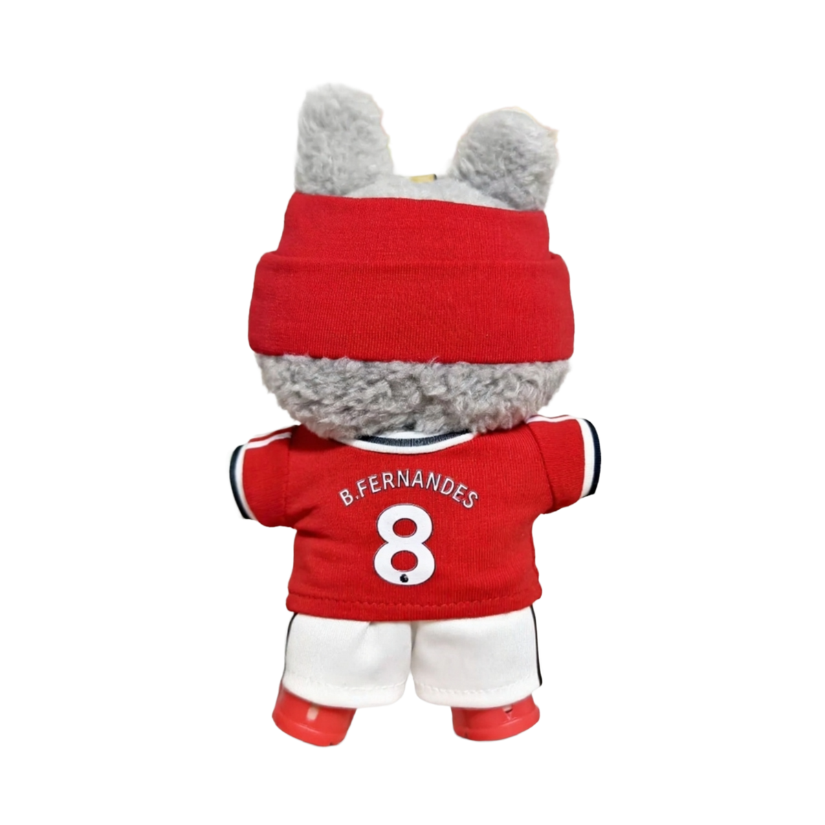 Labubu football jersey kit personalised – Manchester United – custom number and name printed, compatible with similar 17cm dolls