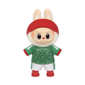 Labubu football jersey kit – Mexico Home – Labubu clothes shown worn on a doll, compatible with similar 17cm dolls