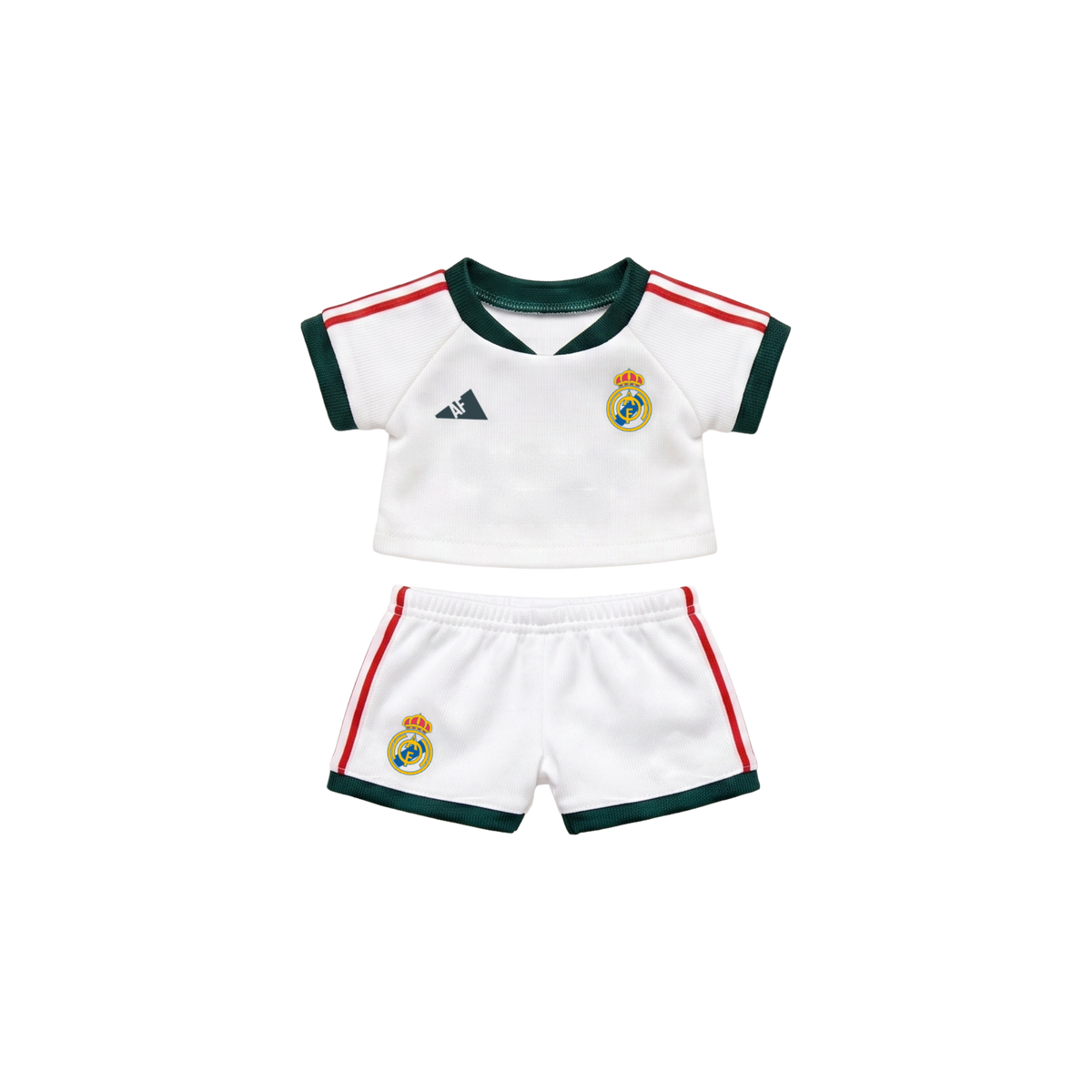 Labubu football jersey and shorts – Real Madrid – Labubu outfits compatible with similar 17cm dolls
